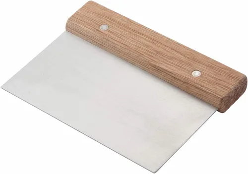 Vista 2 de Winco Raspador de Masa Winware de Acero Inoxidable con Mango de Plástico, 6 x 3 pulgadas, 1 Unidad (Paquete de 1)