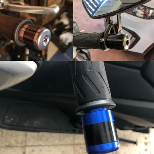 Vista 4 de Motocicleta para Y&AMAHA FZ6/FZ6R/FAZER FZ 6 R 6R 14-16 7/8 pulgadas 0.866 in manillar de motocicleta tapas CNC manillar motocicleta manillar Azul