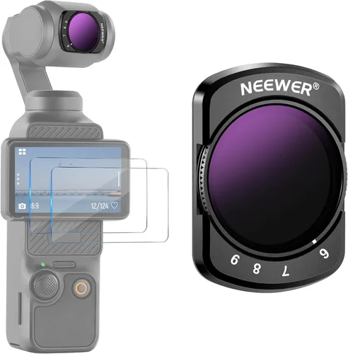 Vista 10 de NEEWER Filtro ND2-32 variable compatible con DJI Osmo Pocket 3, filtro magnético ND ajustable de 1 a 5 paradas limitadas, accesorios para cámara