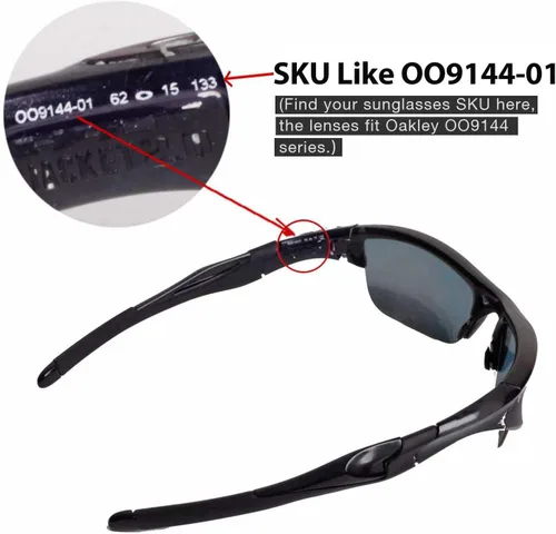 Vista 4 de Walleva Replacement Lenses And Rubber Kit For Oakley Half Jacket 2.0 Sunglasses - Multiple Options Available