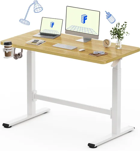 Vista 15 de FLEXISPOT H7 Plus - Escritorio de pie ajustable con resorte de gas, estación de trabajo móvil con rueda, escritorio inalámbrico para habitación