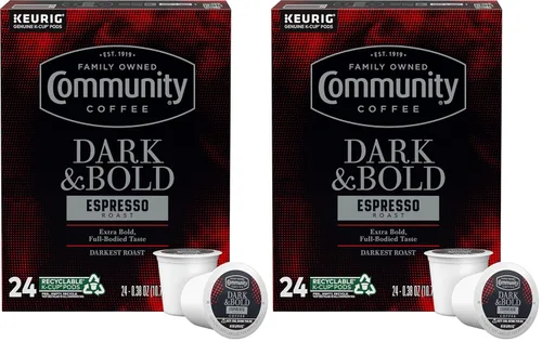 Vista 16 de Community Coffee Dark & Bold Espresso Roast - 12 cápsulas de café tostado extra oscuro, compatible con cafeteras Keurig 2.0 K-Cup, 12