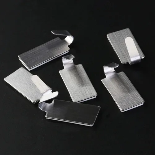 Vista 4 de Uonlytech 30 ganchos adhesivos fuertes para pegar en ganchos de entrada, gancho adhesivo de metal, ganchos adhesivos de metal, gancho adhesivo