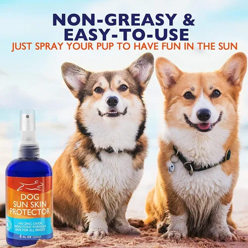 Vista 6 de Spray protector solar para perros, sin óxido de zinc, seguro para la piel y el pelaje, para todas las razas, 8 onzas Sun Protection Made Easy