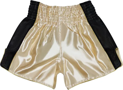 Vista 3 de Pantalones cortos de Muay Thai para niños (4 años a 10 años) para boxeo, kickboxing, artes marciales mixtas, entrenamiento para niños y niñas