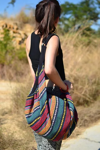 Vista 5 de Bolso bandolera para equipaje Hobo, bolso de hombro, bolsa de viaje, bolsa de mensajero, hippie, bohemio, bohemio, bolso grande