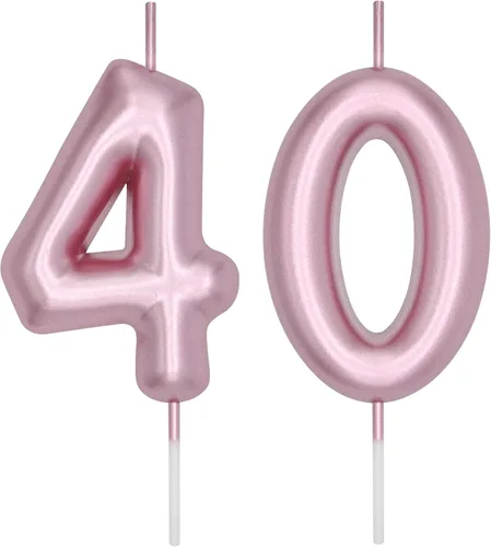 Vista 75 de DERVENTA Vela con números de 2.36 pulgadas, decoración perfecta para cumpleaños, brunch, postre, pastel, 1 pieza (número 0 rosa)