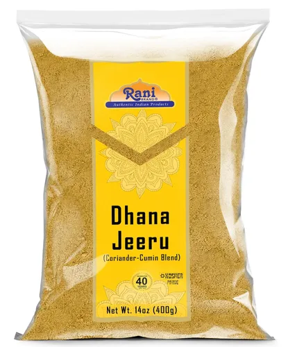 Vista 10 de Rani Dhana-Jeeru (mezcla de cilantro y comino 50-50) en polvo de 3 onzas (3.00 oz) tarro de PET ~ Todo natural Sin sal Vegano Apto para gluten