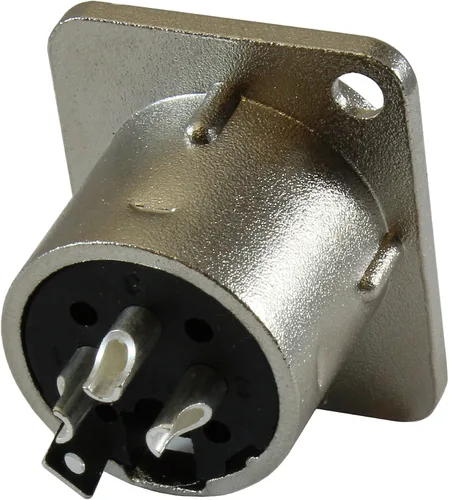 Vista 3 de GLS Audio XLR Macho Jack 3 Pin - Tomas de montaje en panel Serie D Tamaño XLR-M - Paquete de 4