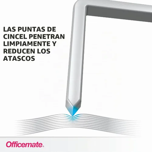 Vista 4 de Officemate Grapas estándar: puntas de cincel, 5 cajas de 5,000 grapas, longitud de pierna de 1/4 de pulgada, compatibilidad universal, suministros