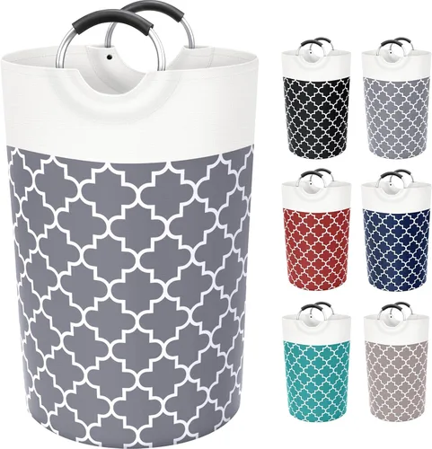 Vista 20 de Fabspace Cesta Grande para Ropa Sucia Cesto para Ropa Sucia Bolsa Contenedor de Lavado Bolsa para Ropa Plegable Alta con Asas Impermeable Viaje Baño