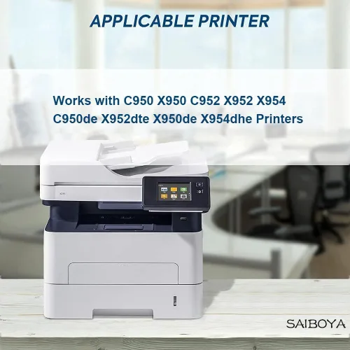 Vista 2 de C950 X950 Cartucho de tóner de alto rendimiento compatible con C950X2KG C950X2CG C950X2MG C950X2YG para C950 X950 C952 X952 X954 C950de X952dte