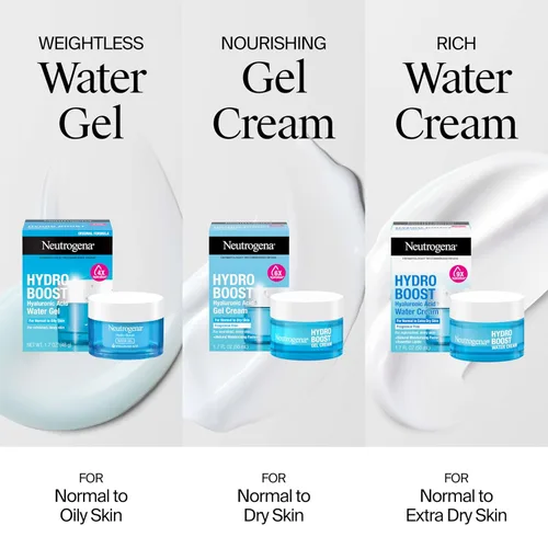 Vista 8 de Neutrogena Hydro Boost Gel de Agua, Hidratante Facial con Ácido Hialurónico para Piel Normal a Grasa, Hidratante Facial, 1.7 onzas líquidas +