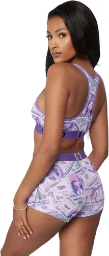 Vista 3 de PSD Warface RED Punch - Brasier deportivo para mujer, color rojo, talla XS