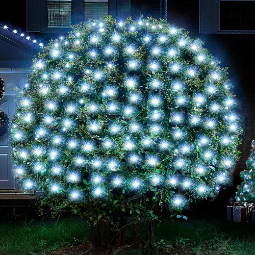 Vista 8 de BlcTec Luces de Navidad mejoradas para exteriores, 176 LED, 8.7 pies x 5.2 pies, luces de red de Navidad con certificación UL, 8 modos
