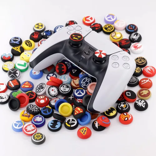 Vista 3 de Cubierta de silicona para agarre de pulgar para Steam Deck PS5 PS4 Joystick, agarre de pulgar para Xbox One Controller Thumstick Cover (1)