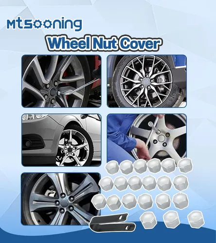 Vista 7 de 21Pcs Car Wheel Nut Caps,21mm Universal Nut Lug Cover Plateado