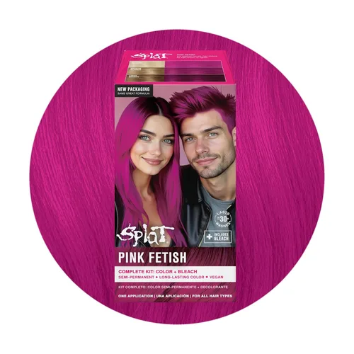 Vista 17 de Splat Kit completo de tinte para el cabello semipermanente de larga duración vegano y libre de crueldad Aqua Rush