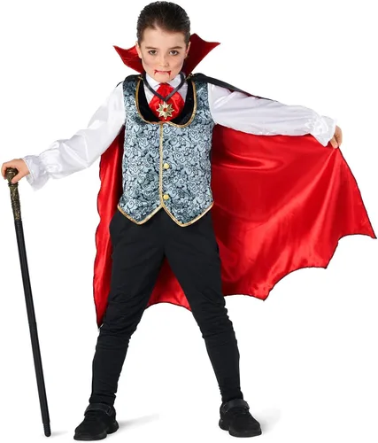 Vista 2 de Morph Disfraz de vampiro para niños, disfraz de vampiro para niños, disfraces de Halloween para niños, disfraz de vampiros de Halloween para niños