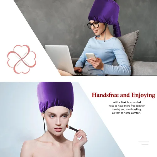 Vista 3 de Secador de pelo – Secador de pelo mejorado con manguera extendida más larga para un fácil peinado, rizado y acondicionamiento profundo, morado