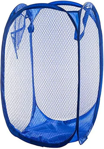 Vista 14 de Cesta de almacenamiento de malla rectangular pequeña plegable para ropa de bebé, organizador de armario, cubos de basura para habitación de niños