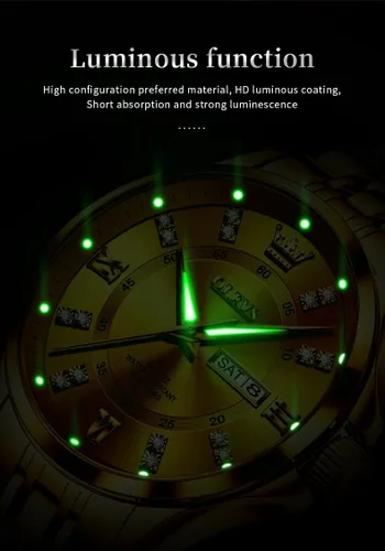 Vista 42 de OLEVS - Relojes de diamantes para hombres, relojes de vestir a prueba de agua, relojes analógicos de cuarzo de lujo con calendario de fecha y correa