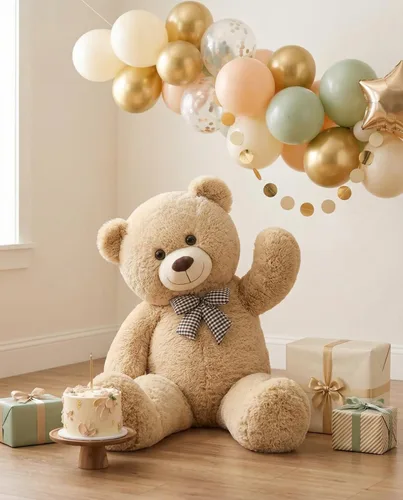 Vista 4 de MaoGoLan - Oso de peluche gigante de 39 pulgadas, ultra suave y lindo, animal de peluche grande, perfecto para Baby Showers, cumpleaños, regalos