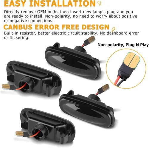 Vista 10 de Gempro Luces LED de marcador lateral para guardabarros doble para Dodge Ram 2500 3500 2003-2009, lámparas de marcación de rueda trasera doble ámbar