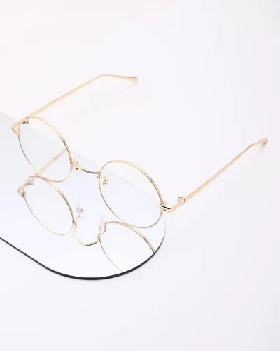 Vista 4 de Pro Acme Lentes transparentes con marco de metal redondo retro sin receta