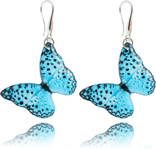 Vista 18 de Elegantes aretes colgantes con temática de mariposas y flores para mujer
