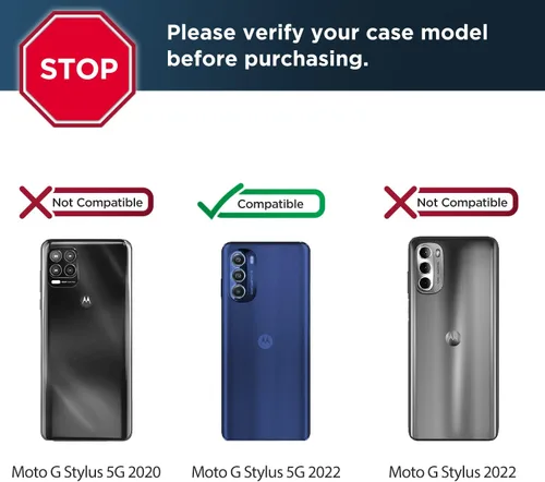 Vista 2 de Encased Combo de cinturón 2 en 1 para Moto G Stylus 5G 2022 con funda de clip para teléfono y protector de pantalla (negro)