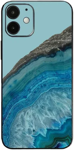 Vista 4 de MightySkins Skin compatible con Apple iPhone 12 Mini - Mármol ámbar Funda protectora de vinilo duradera y única Fácil de aplicar, quitar