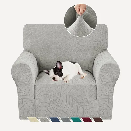 Vista 40 de YEMYHOM Funda para sofá con diseño jacquard de alta elasticidad, funda para silla de sala de estar, a prueba de mascotas, perros y gatos