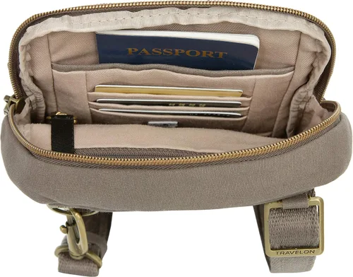 Vista 7 de Travelon Mensajero antirrobo pequeño N/S Slim
