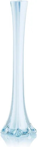 Vista 27 de WGV - Jarrón de torre Eiffel, abierto de 1 pulgada, altura de 16 pulgadas, recipiente floral de vidrio negro con base resistente, centro de mesa