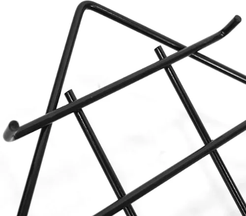 Vista 8 de SSWBasics Estante triangular de rejilla de alambre negro - Juego de 2