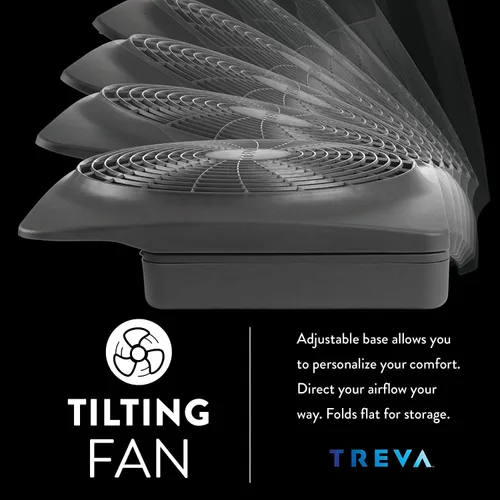 Vista 4 de 02 Cool ventilador portátil eléctrico o a batería, 10 pulgadas