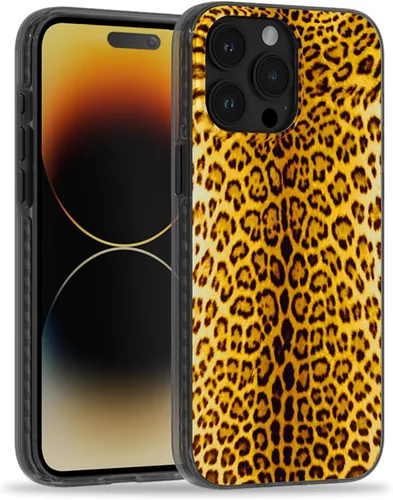 Vista 53 de SCORPIFY Funda para iPhone 15 Pro Max [Compatible con MagSafe] con Diseño de Estampado de Leopardo Guepardo Negro Mate, Linda Funda Magnética