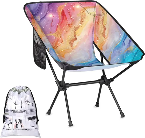 Vista 11 de Honeybaby Silla plegable de camping con mariposa, sillas de camping, ligeras, portátiles, sillas plegables para exteriores, para camping, viajes