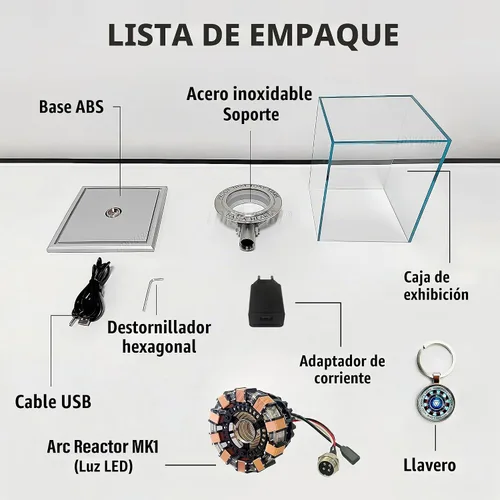 Vista 8 de Reactor Arc MK1 - Escala 1:1, luz LED alimentada por USB con sensor de vibración, sin montaje, incluye estuche de exhibición Regalo coleccionable