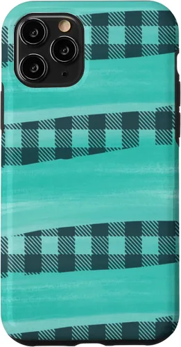 Vista 10 de Funda a cuadros para iPhone 14 Pretty Teal TURQUESA SOUTHERN WESTERN