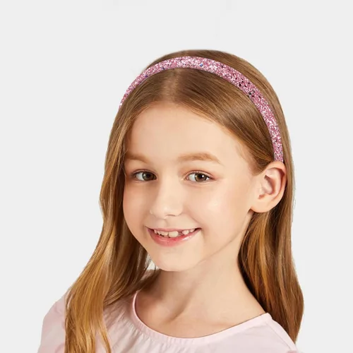 Vista 3 de Chanaco Diadema de orejas de gato, 5 unidades, diademas rosas para niñas pequeñas, diadema con lentejuelas con purpurina, linda diadema para niños