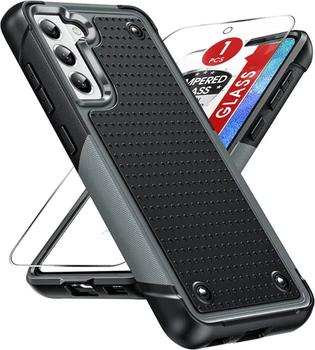 Vista 28 de LeYi Funda para Galaxy S21 FE-5G: Funda Samsung S21 FE con protector de pantalla, doble capa protectora de policarbonato duro y TPU suave Android