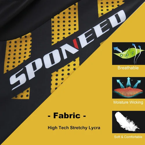 Vista 5 de sponeed Pantalones cortos de ciclismo para hombre pantalones acolchados para equitación ropa de ciclismo y ciclismo