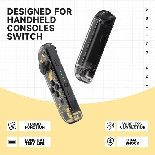 Vista 5 de SINGLAND Joy Cons for Switch Controllers, Wireless Joy Con Replacement Compatible for Switch Joycons, Left and Right Switch Controller Joycon
