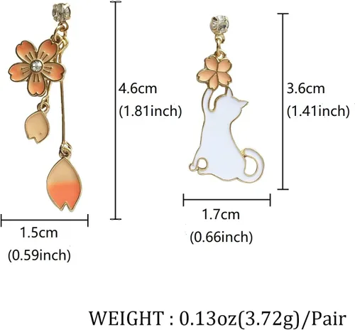 Vista 2 de Pendientes delicados asimétricos largos con borla para mujer, agujas de plata S925