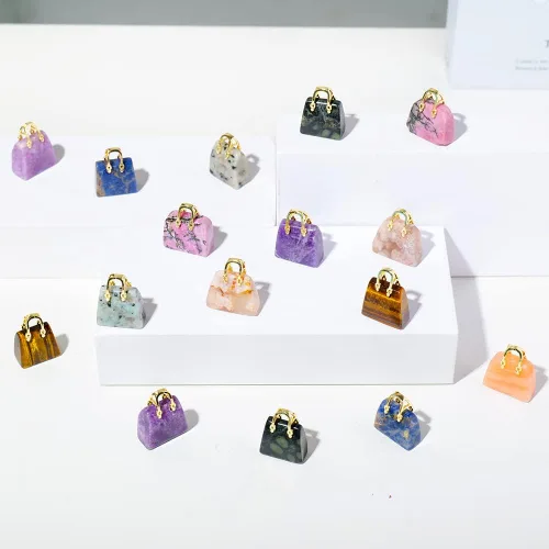 Vista 8 de 10 piezas de bolso de cristal escultura tallada a mano piedras curativas cristales curativos en forma de mano piedras de chakra, manualidades