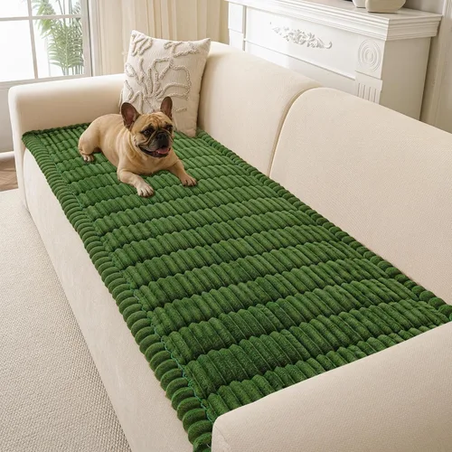 Vista 17 de Funda para sofá para perros lavable, fundas para sofá de 3 cojines no deslizantes, duraderas y peludas, funda para sofá apta para mascotas