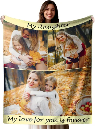 Vista 15 de EAQ Manta personalizada con collage de imágenes, es una manta personalizada para niños, adultos, familia, recuerdo, regalo