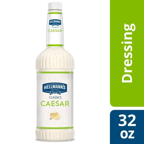 Vista 4 de Hellmann's Classics Caesar - Botellas de ensalada para aderezo de ensalada sin gluten, sin sabores artificiales, colores o jarabe de maíz con alto